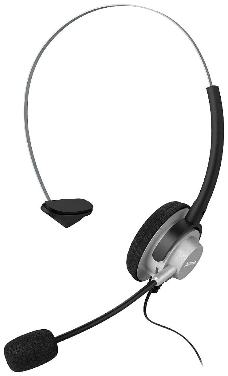 Eenzijdige headset met microfoon en verstelbare beugel, geschikt voor telefoongesprekken of online vergaderingen.