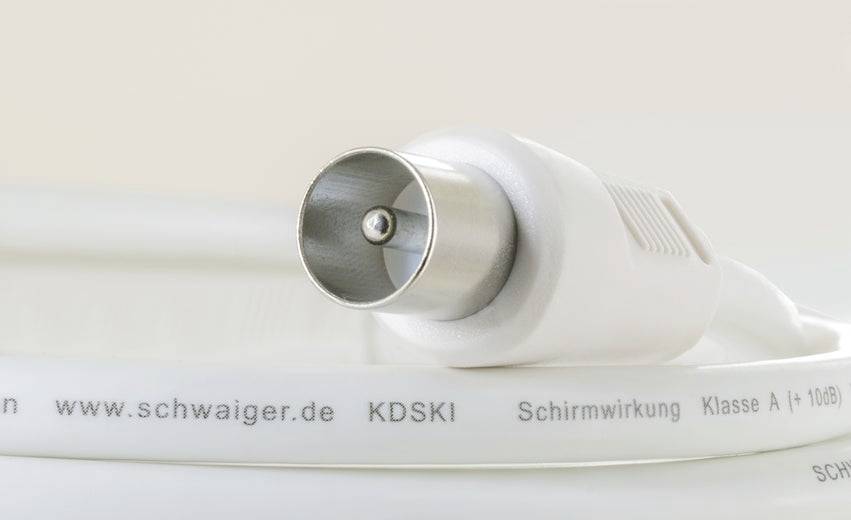 Schwaiger Antenne, Satelliet Aansluitkabel [1x IEC-stekker - 1x IEC-bus] 7.5 m Wit-5