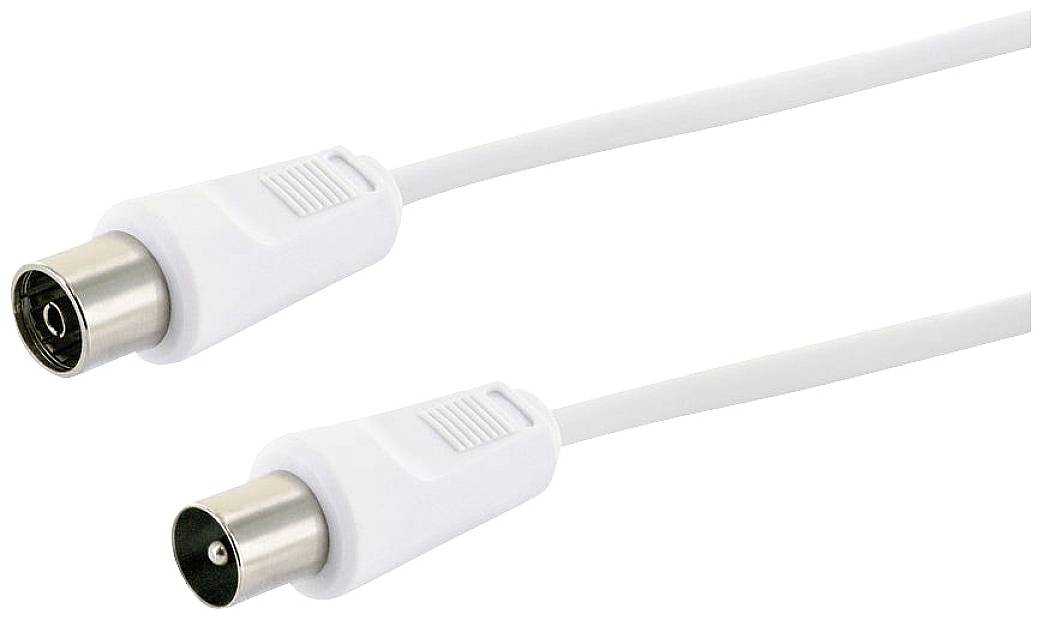 Schwaiger Antenne, Satelliet Aansluitkabel [1x IEC-stekker - 1x IEC-bus] 7.5 m Wit-1