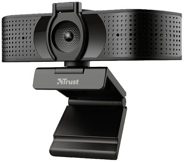 Trust Teza 4K-webcam 3840 x 2160 Pixel Standvoet, Klemhouder