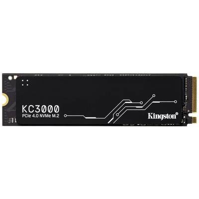 SSD-module 'KC3000 PCIe 4.0 NVMe M.2' van Kingston close-up, toont technische aansluitingen en branding.