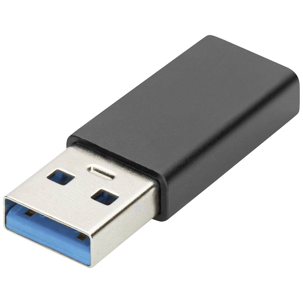 Digitus USB 2.0 Adapter [1x USB, USB-A 2.0 stekker, USB 3.2 Gen 1 stekker A (USB 3.0) - 1x USB 3.2 Gen 1 bus C (USB 3.0), USB-C bus] AK-300524-000-S