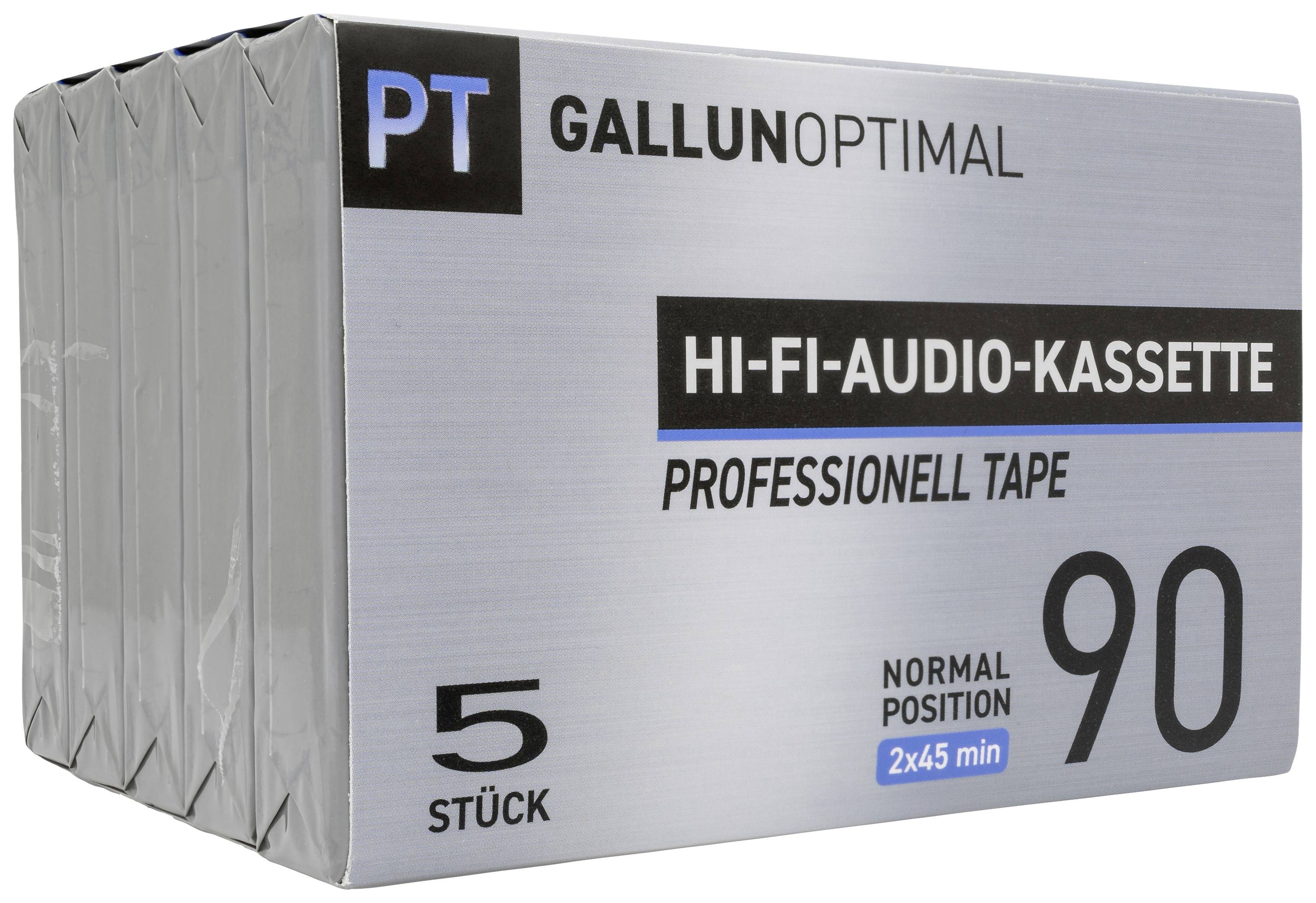 GALLUNOPTIMAL PT-90 Cassettebandje 90 min. Set van 5 stuks-1
