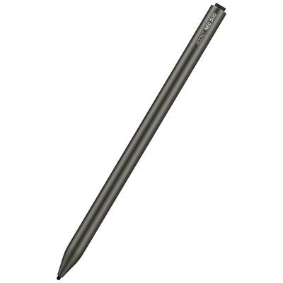 Een slanke, metalen pen met het opschrift 'ROTRA MED DUO' aan de zijkant, op een witte achtergrond.