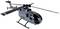 Een grijs helikoptermodel met het opschrift 'AFX-105'. Het model heeft dubbele vleugels en ski's, staat op een witte achtergrond.
