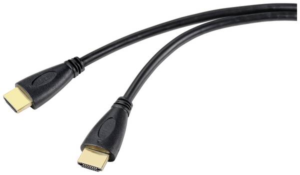 SpeaKa Professional SP-10133280 HDMI-kabel HDMI Aansluitkabel HDMI-A-stekker, HDMI-A-stekker 1.00 m Zwart 4K UHD, Audio Return Channel (ARC)