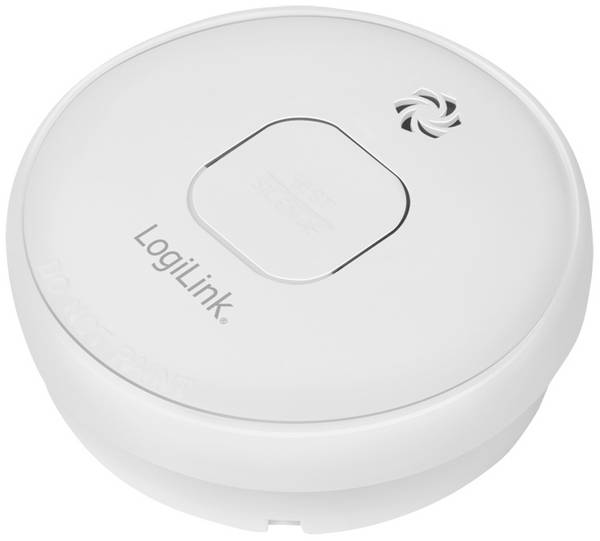 LogiLink SC0016 Rookmelder  Incl. batterij (10 jaar) werkt op batterijen (Ø x h) 104 mm x 50 mm