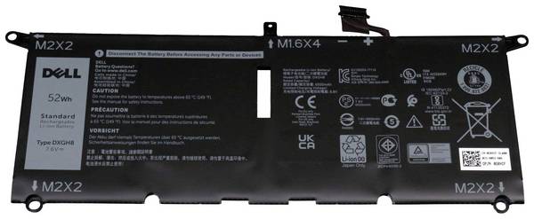 Dell DXGH8 DXGH8 Laptopaccu 7.6 V 6840 mAh Dell