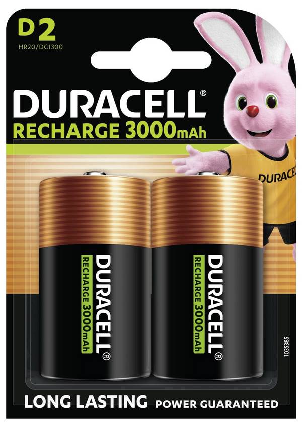 Duracell PreCharged Oplaadbare D batterij (mono) NiMH 3000 mAh 1.2 V 2 stuk(s)