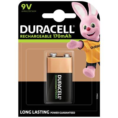 Oplaadbare 9V batterij (blok) Duracell Duracell NiMH 8.4 V 170 mAh 1 stuk(s)
