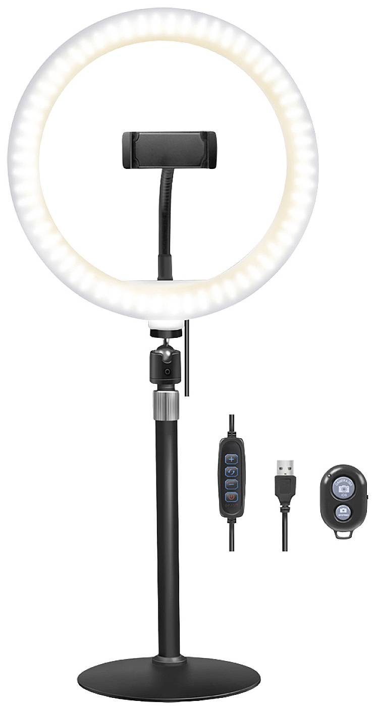 Logilink smartphone ringlamp statief met afstandsbediening, DM 25cm-13