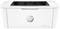 Een witte printer met een open papierbak. Op de voorkant bevindt zich een HP-logo.