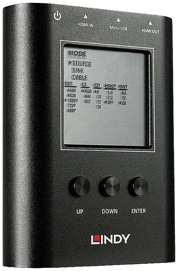 LINDY 32675 Lindy HDMI 2.0 18G Signal Analyser and Generator Protocol analysatoren  Meetbereik: Audio/Video