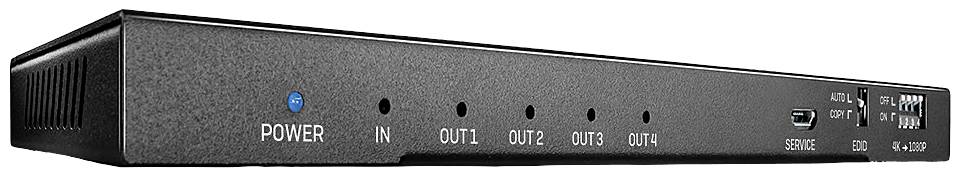 LINDY 38231 4 poorten HDMI-splitter 4096 x 2160 Pixel Zwart-0
