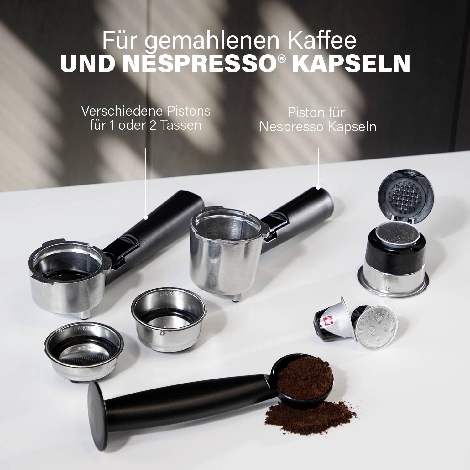 Princess 249413 Espressomachine met filterhouder RVS, Zwart 850 W-18