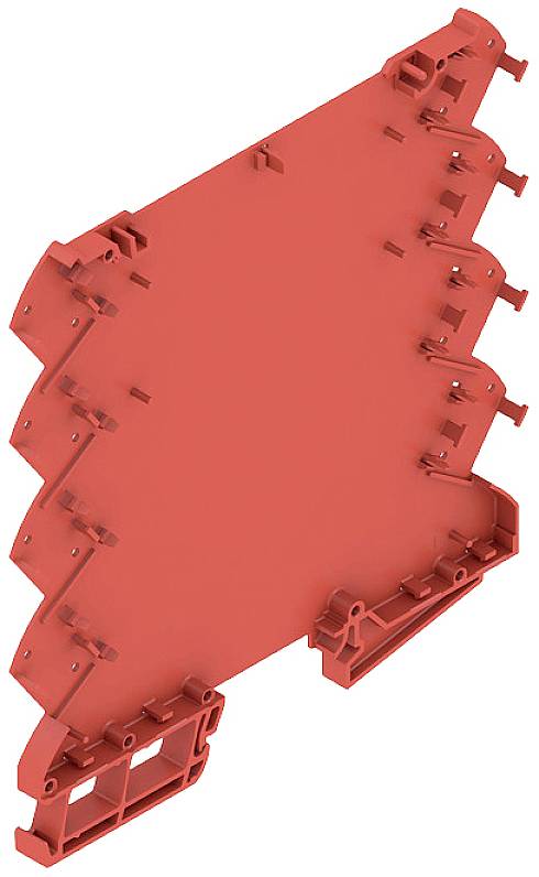 Weidmüller CH20M6 BP 4P-4P BUS RD LF 1 1261495 DIN-rail-behuizing basiselement Gesloten, Voor DIN-rail montage 6.1 x 110.7 Kunststof Rood 50 stuk(s)