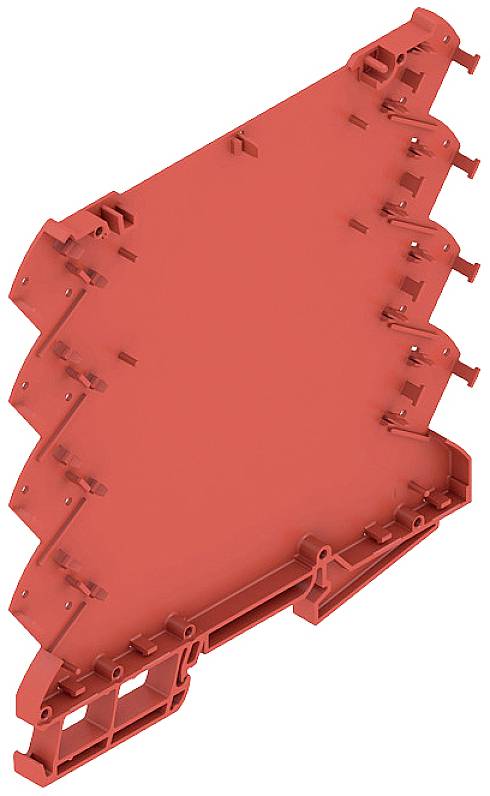 Weidmüller CH20M6 BP 4P-4P RD LF 1 1261495 DIN-rail-behuizing basiselement Gesloten, Voor DIN-rail montage 6.1 x 110.7 Kunststof Rood 50 stuk(s)