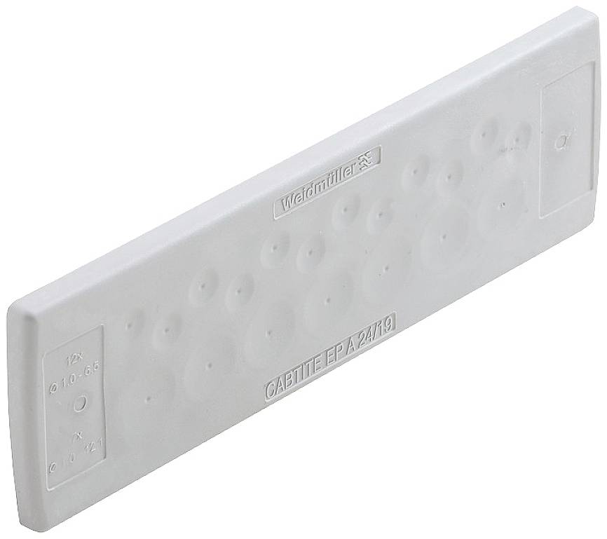 Weidmüller CABTITE EP A 24/19 GY Kabeldoorvoeringsplaat Plaatdikte (max.) 2.5 mm Thermoplast Grijs 10 stuk(s)