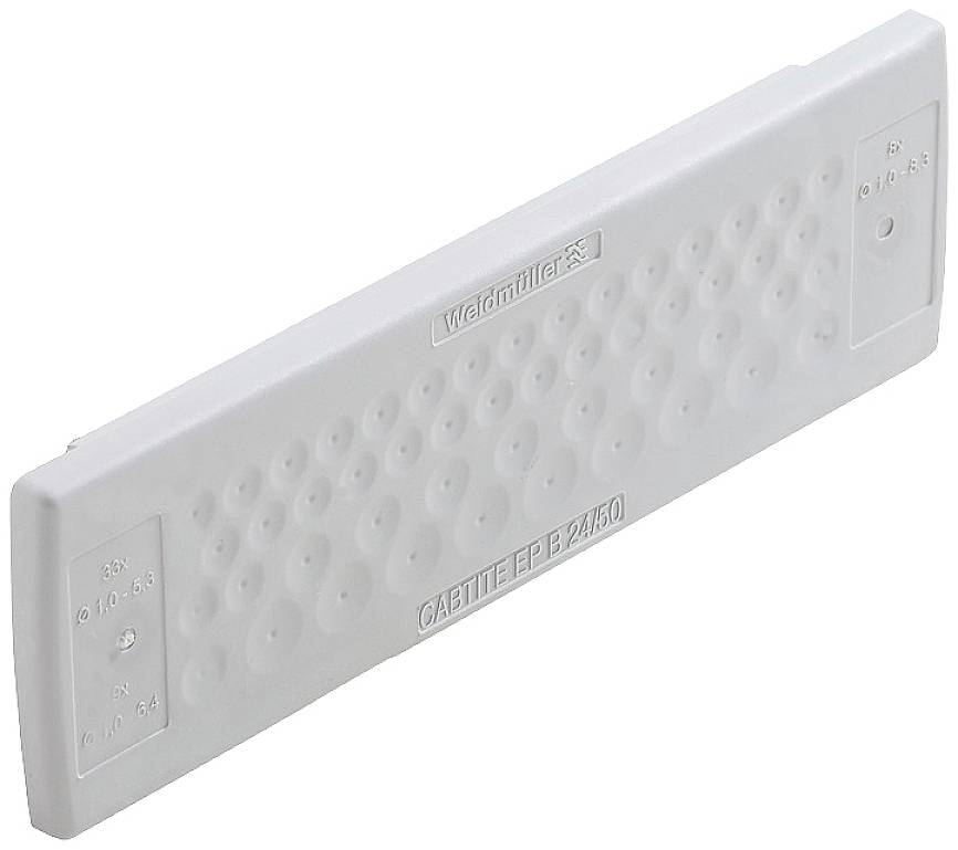 Weidmüller CABTITE EP B 24/50 GY Kabeldoorvoeringsplaat Plaatdikte (max.) 4 mm Thermoplast Grijs 10 stuk(s)