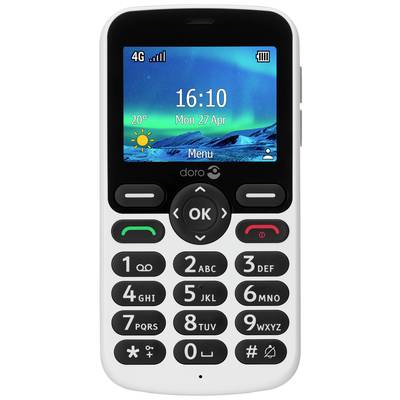 doro 5860 Senioren mobiele telefoon Met laadstation Zwart/wit
