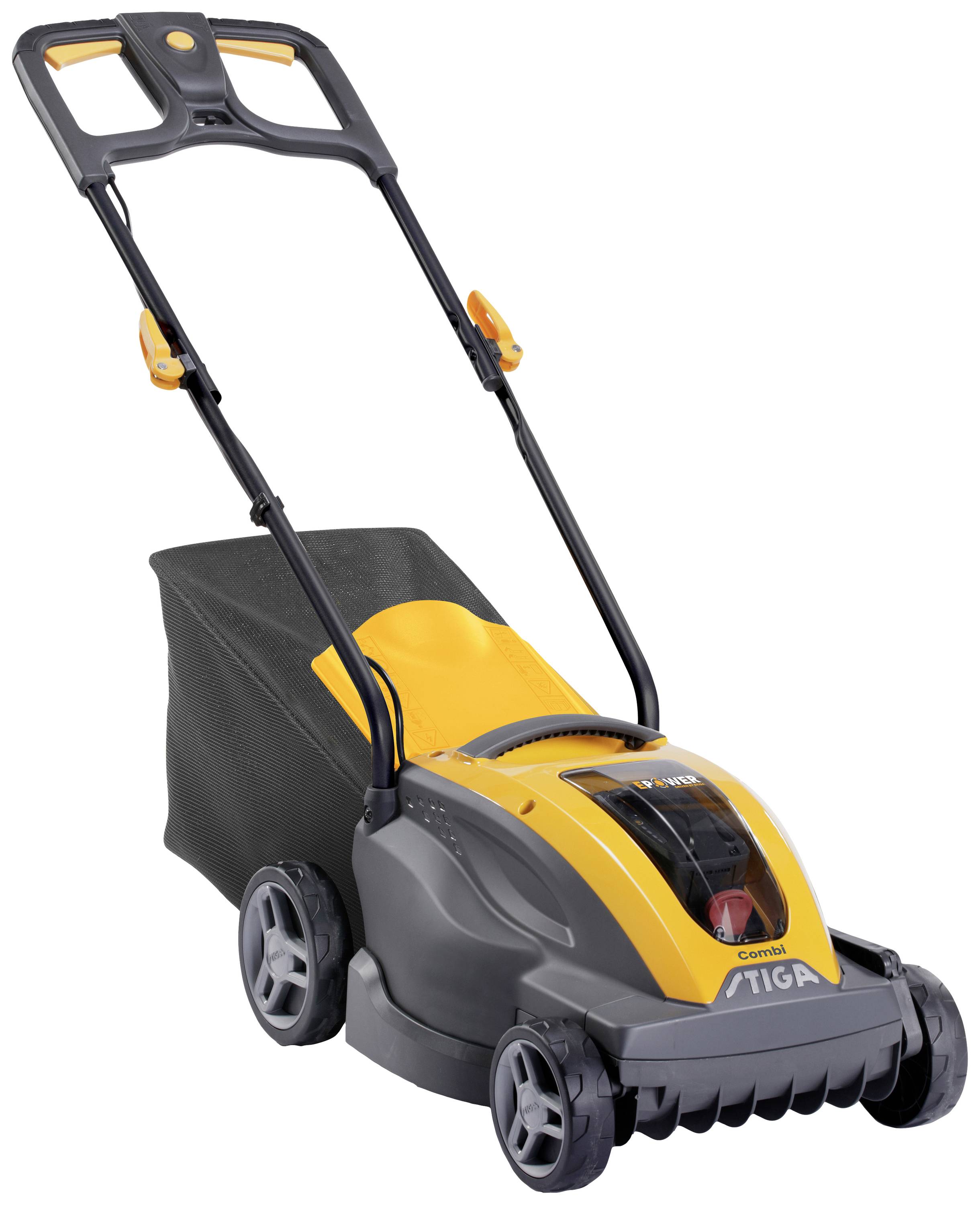 STIGA COMBI 336e Accu-grasmaaier Accu Instelbare maaihoogte, Incl. accu, Incl. oplader 48 V Snijbreedte max. 34 cm Geschikt voor Gazons tot 200 m²