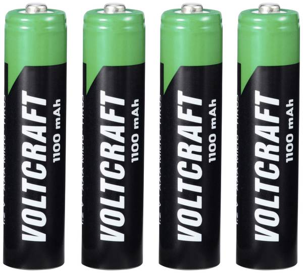 VOLTCRAFT HR03 Oplaadbare AAA batterij (potlood) NiMH 1100 mAh 1.2 V 4 stuk(s)