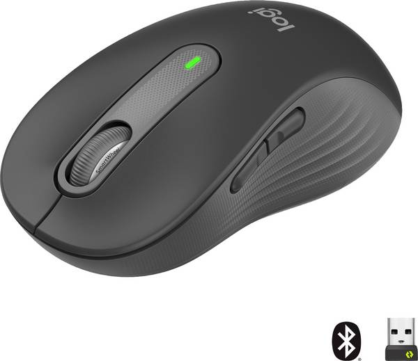 Logitech Signature M650 L Muis Radiografisch, Bluetooth   Maat: L Optisch Graphite 5 Toetsen 4000 dpi