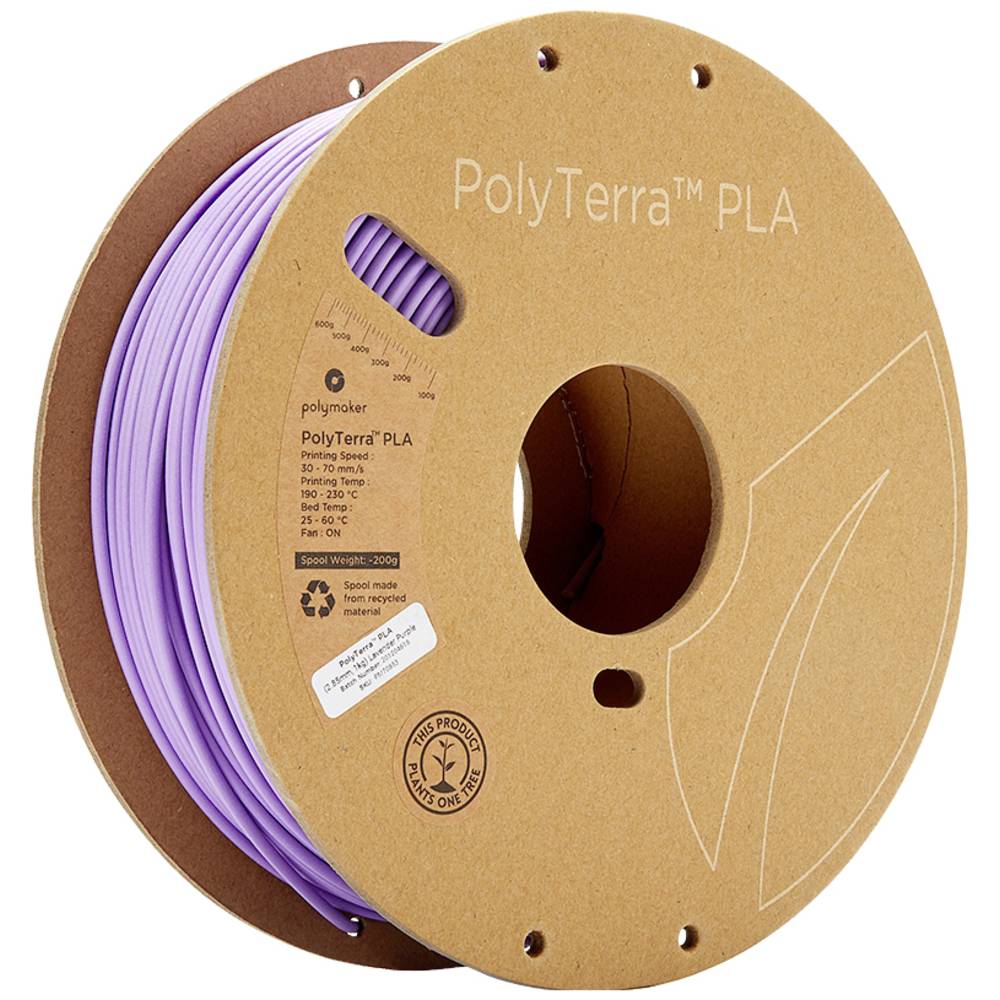 Polymaker 70853 PolyTerra PLA Filament PLA kunststof 2.85 mm 1000 g Lila (mat) 1 stuk(s)