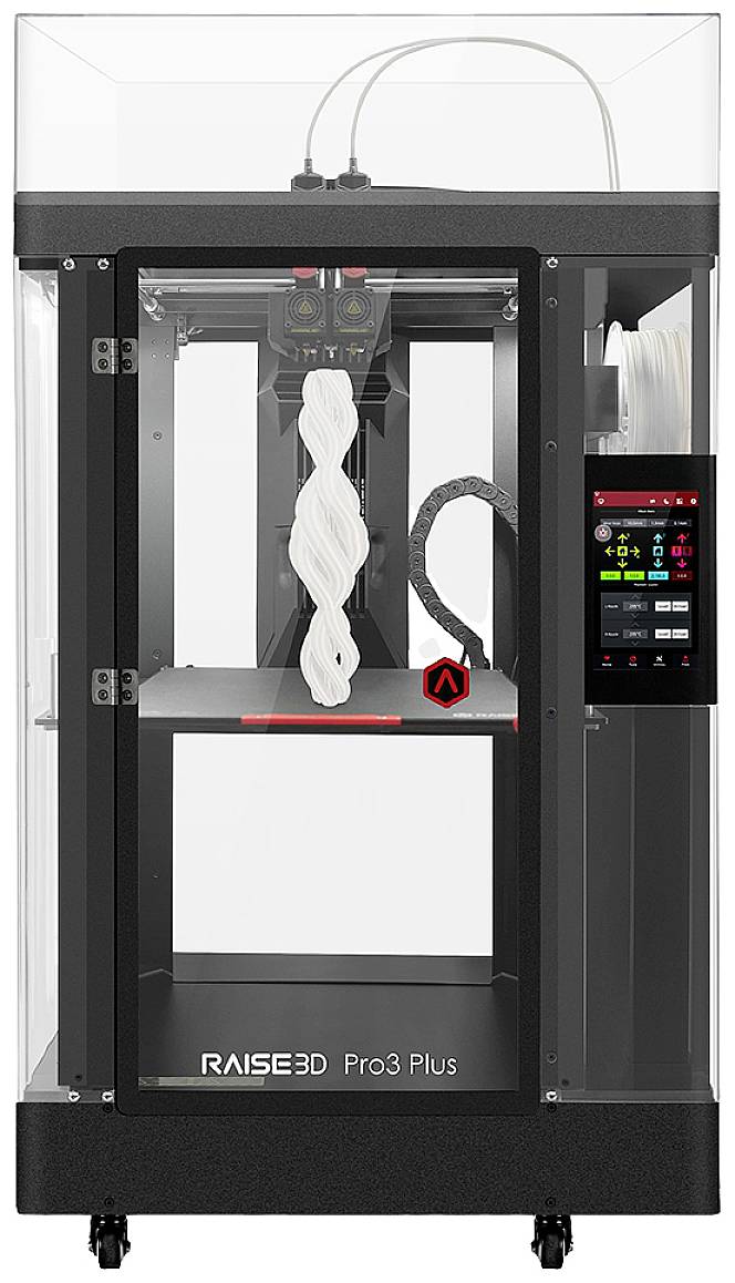 RAISE3D Pro3 Plus Dual Extruder 3D-printer Verwarmd printbed, Dual nozzle-systeem (Dual Extruder), Flexibel metaalbed, I-1