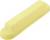 Een rechthoekige, gele gum.