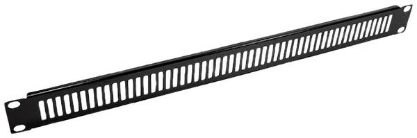 VALUE 19" ventilatie frontpaneel 1 HE, zwart