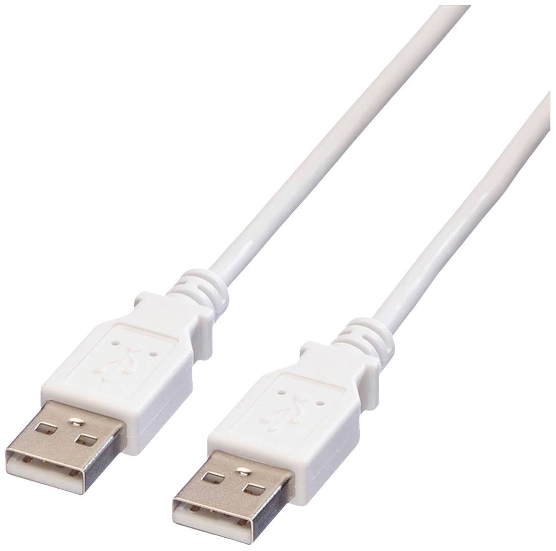 VALUE USB 2.0 Kabel, Type A-A, wit, 0,8 m