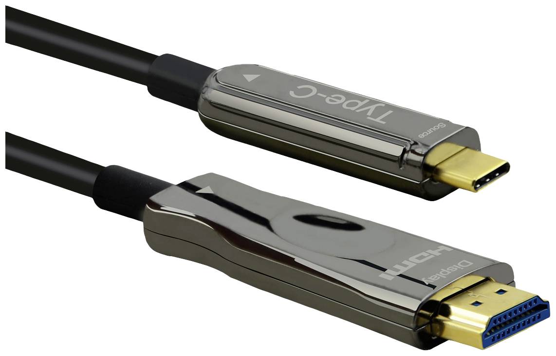 ROLINE USB type C - HDMI (AOC) adapterkabel, M/M, 4K60,, 30 m