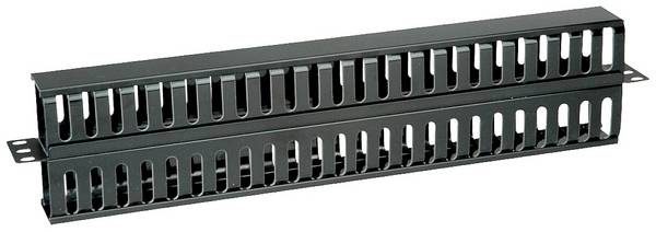 VALUE 19"-Frontplaat 1 HE met rangeerkanaal aan beide zijden, zwart