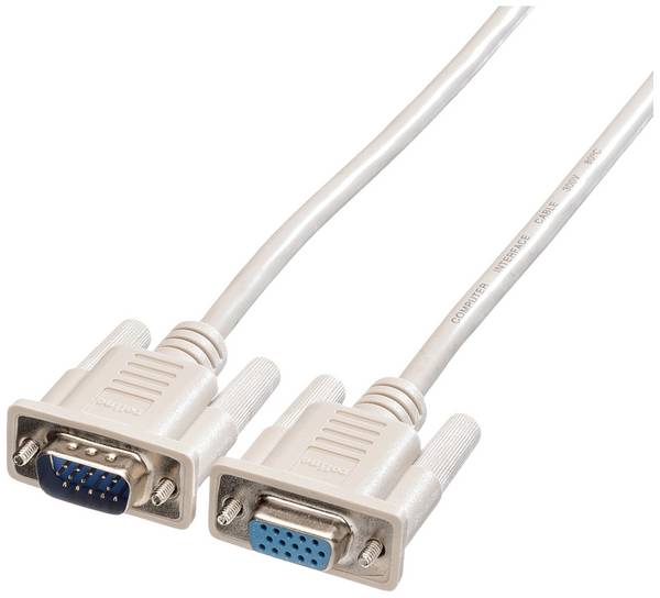 ROLINE VGA kabel HD15 M/F, 3 m