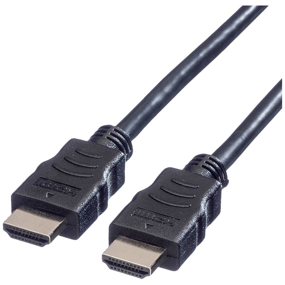 Value HDMI Tilslutningskabel HDMI-A-stik, HDMI-A-stik 3.00 m Sort 11.99.5543 High Speed HDMI med Ethernet HDMI-kabel