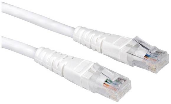 VALUE Patchkabel Cat.6 UTP (Class E), wit, 0,5 m