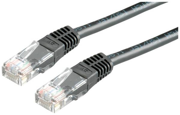 VALUE Patchkabel Cat.6 UTP (Class E), zwart, 10 m