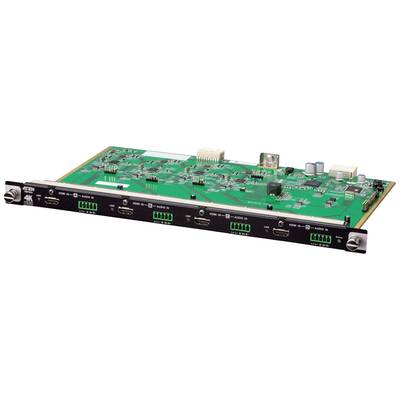 Printplaat met meerdere HDMI-ingangen en groene printsporen, gebruikt in elektronische apparaten voor video-aansluitingen.