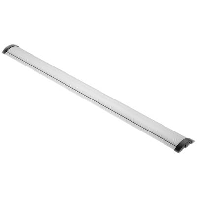 Lang LED-lichtpaneel in een smal rechthoekig metalen behuizing, ideaal voor gelijkmatige ruimteverlichting.