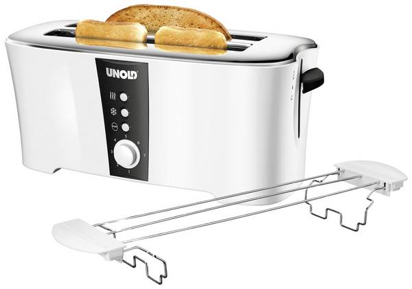 Unold Design Dual Broodrooster CoolTouch-behuizing Wit, Zwart