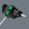 Torx-schroevendraaier met T-greep van Wera, model 'Torx HF TX 45 x 200'. Zwarte greep met groene accenten, tegen een grijze achtergrond.