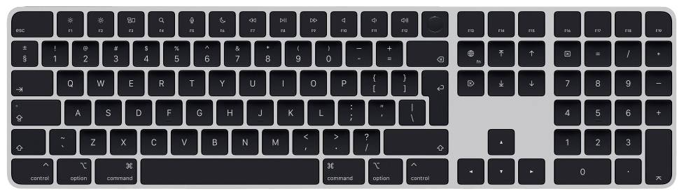 Magazijn Deens voorbeeld Apple Magic Keyboard mit Touch ID und Num Key Toetsenbord Bluetooth Zwart  Multimediatoetsen kopen ? Conrad Electronic