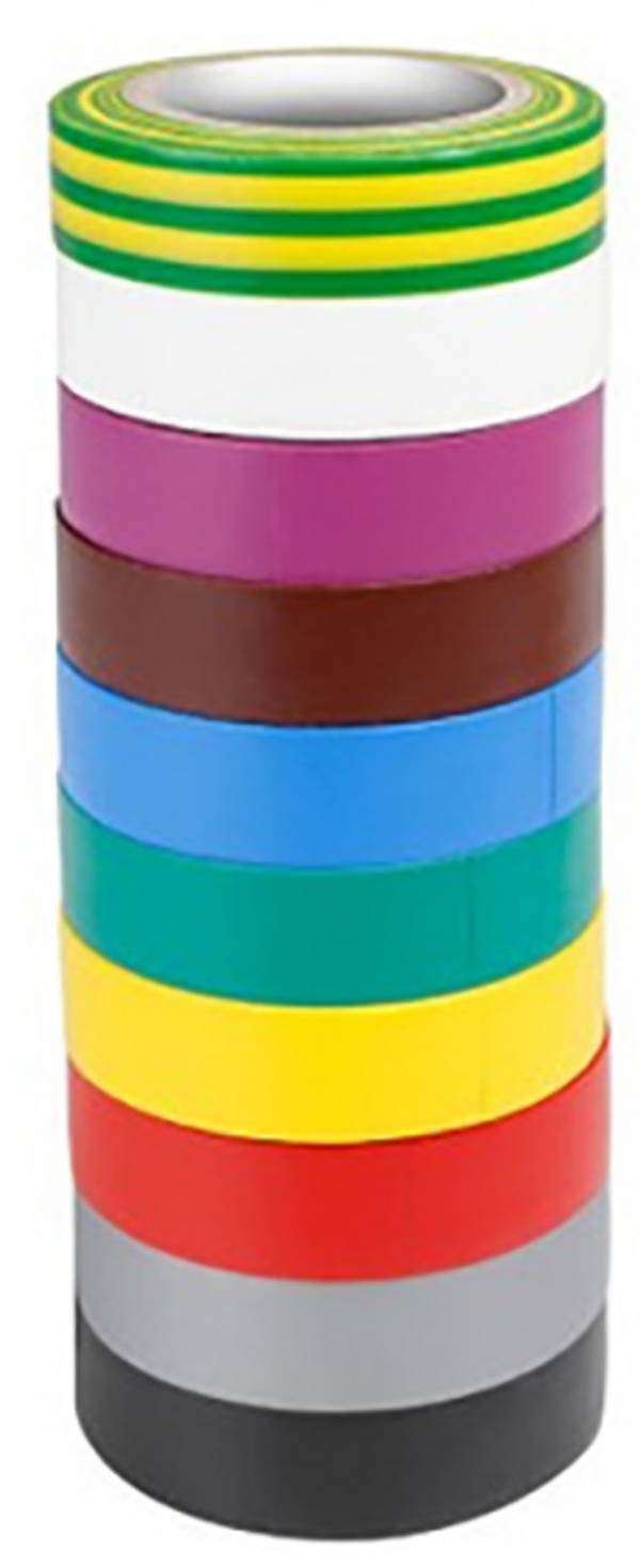 Adam Hall 580813RNB10 Isolatietape-set 10-kleurig (l x b) 10 m x 15 mm 10 stuk(s)