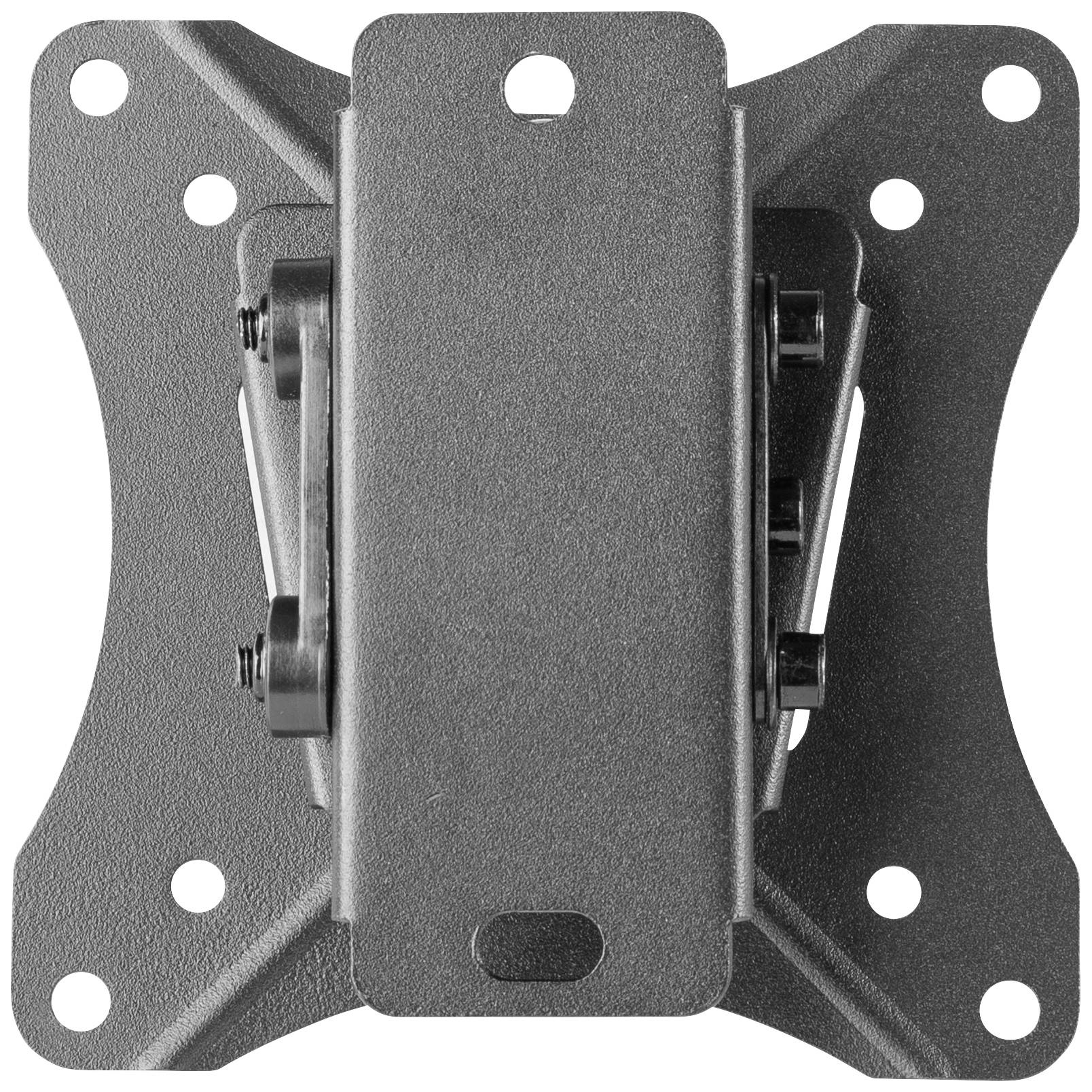 Een metalen tv-wandsteun met draaibare arm, geschikt voor eenvoudige montage van een flatscreen televisie aan de muur.