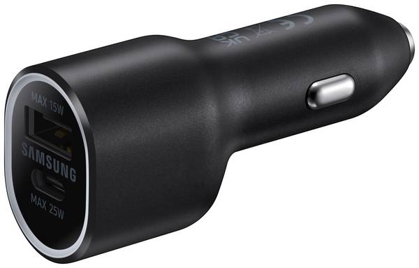 Samsung EP-L4020NBEGEU USB-oplader 25 W, 15 W 1x USB-C, 1x USB-A USB PD 3.0, QC 2.0, Adaptive Fast Charge Zwart Auto Snellader