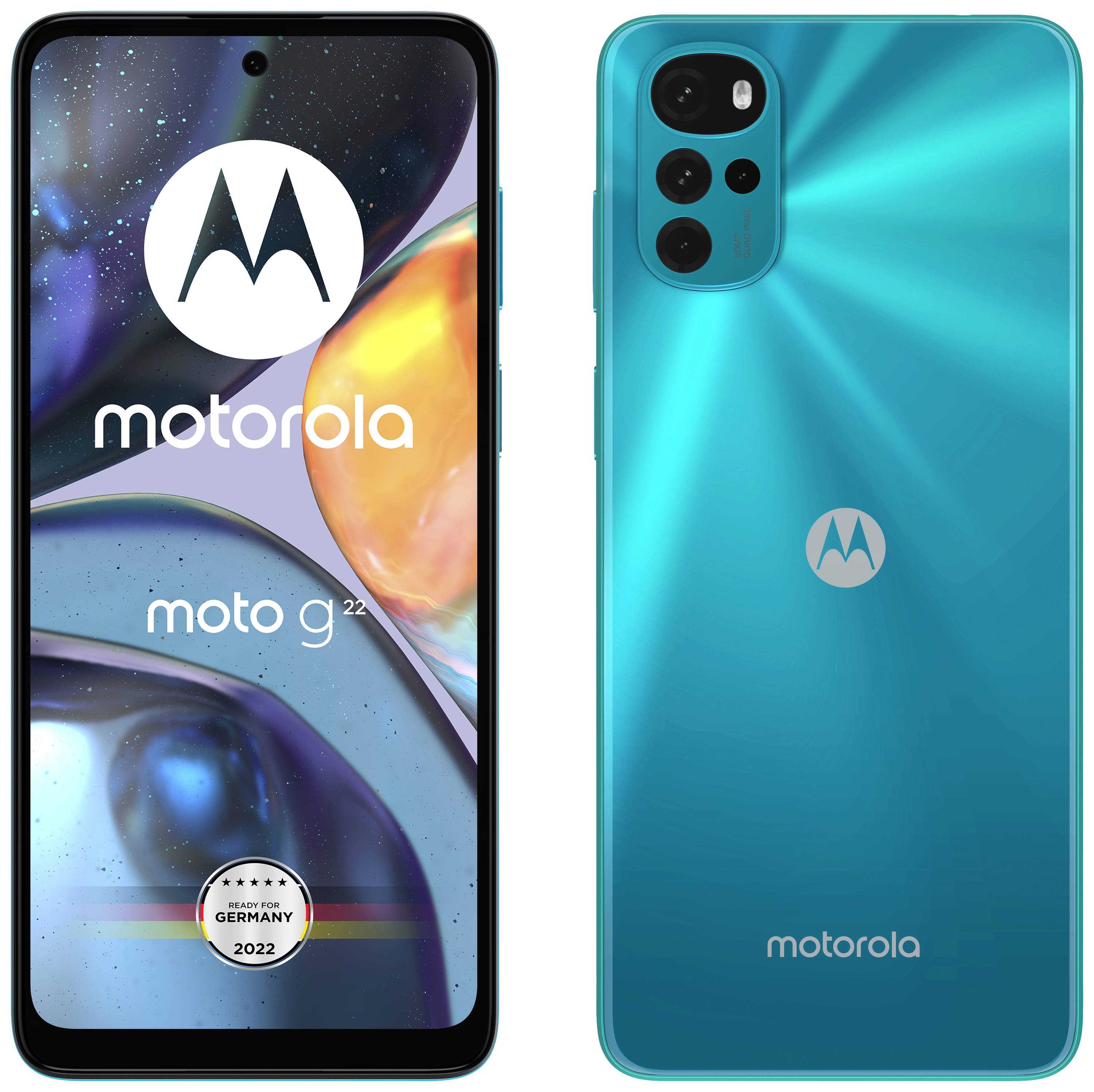 Verbetering Sneeuwwitje Jet Motorola moto g22 Smartphone 64 GB 16.5 cm (6.5 inch) IJsblauw Android 12  Dual-SIM kopen ? Conrad Electronic
