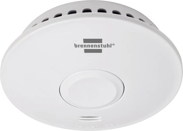 Brennenstuhl 1290210 Draadloze rookmelder  Koppelbaar werkt op batterijen (Ø x h) 114 mm x 38 mm