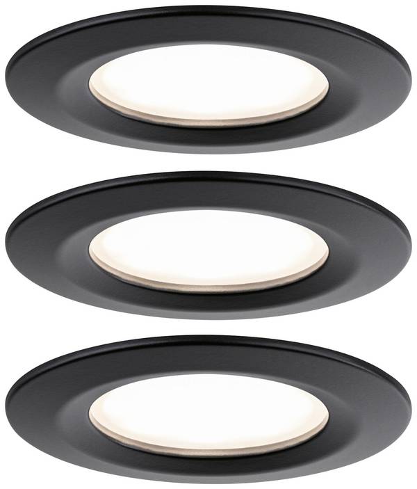 Paulmann 93081 Set Nova Plus LED-inbouwlamp LED LED vast ingebouwd 18 W Zwart