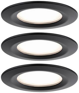 Paulmann 93081 Set Nova Plus LED-inbouwlamp   LED LED vast ingebouwd 18 W Zwart